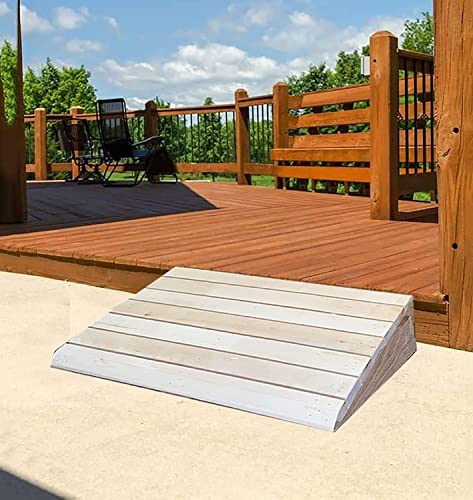 Extra Wide Dog Ramps for Cars, Wooden Threshold & Curb Ramps, Anti-Skid Door Transition Ramp for Wheelchairs & Mobility Scooters, Heavy Duty Pet Access Solution