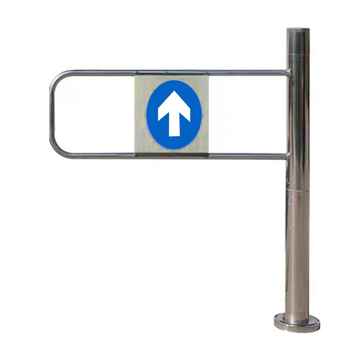 This Universal Stainless Steel 1Way Swing Gate 2043" Width RightHand Single Door Revolving Entrance Gate Enhanced Security for Safety and Durability