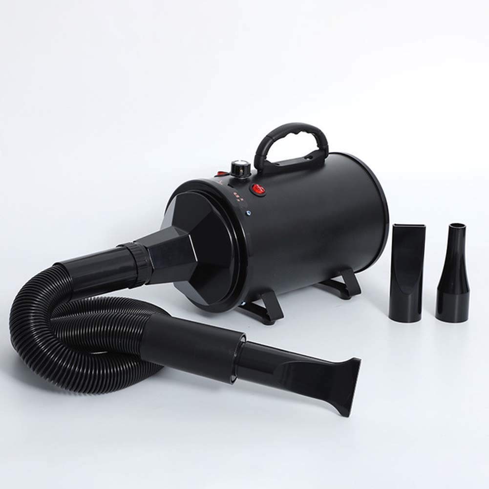 Dog Dryer, 2200W/3.2Hp Motor Stepless Adjustable Speed Dog Hair Dryer Pet Hair Force Dryer Dog Grooming Dryer, Reduce Noise, Heat Insulation (Color : Black)