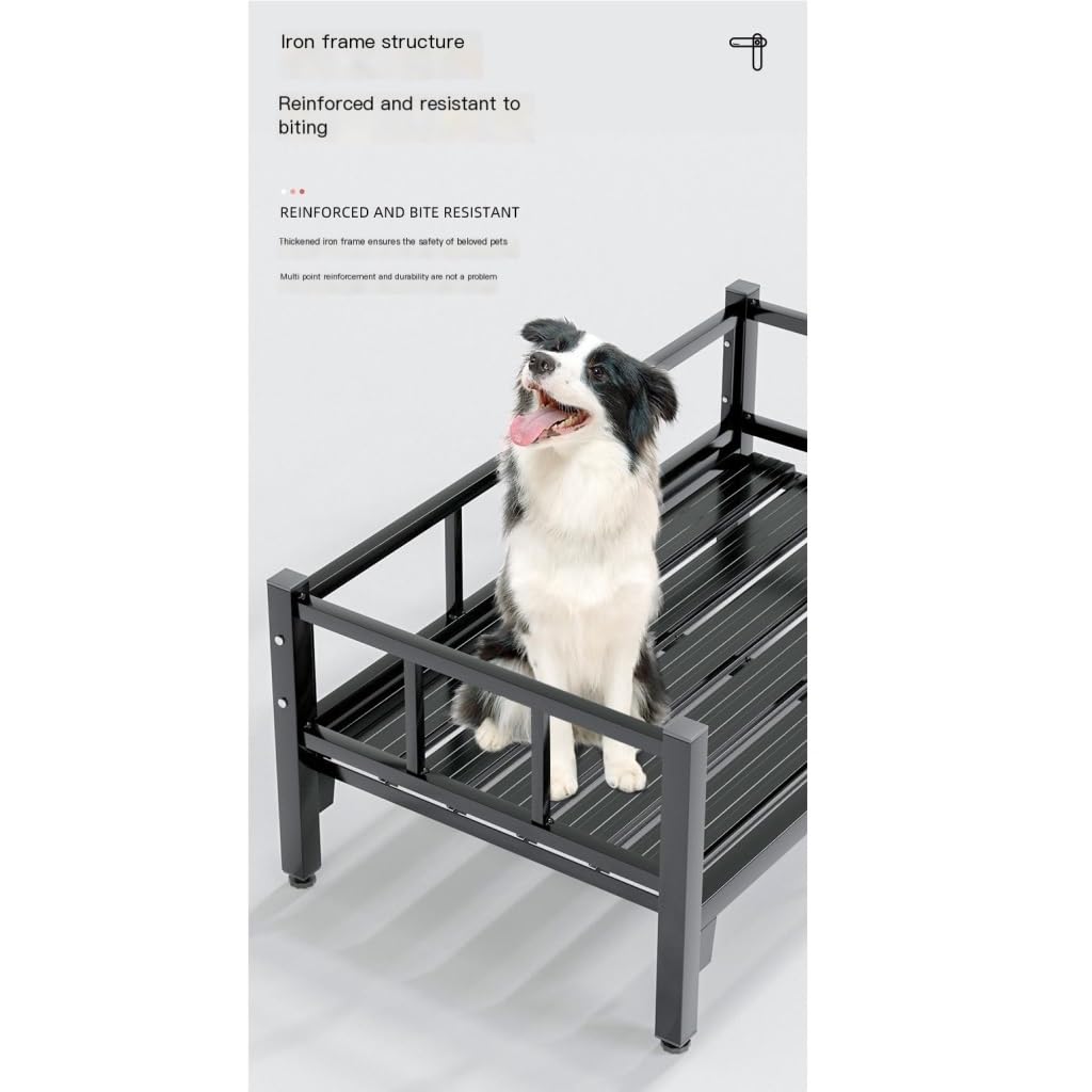 Pet Bed Dog Kennel Universal for All Seasons Winter Warm Cat Bed Off The Ground Dog Bed Pet Supplies Dog Camp Bed Pet Beds for Cats(White,XL120*65CM)