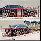 Retractable Stainless Steel Traffic Barrier, Foldable Door with Extendable Metal Posts, Ideal for Garages, Schools, Malls - P-Silver-5m Safety Solution