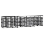 Dog Kennel Enclosure Houses Outside, Black Powder-Coated Steel Cage, Dogs, Outdoor Pet Run, House, Kennels