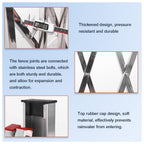 Adjustable Stainless Steel Expandable Gate with Wheels, Retractable Traffic Barrier for Driveway, Flexible Crowd Control Solution, Safe and Durable Barrier System