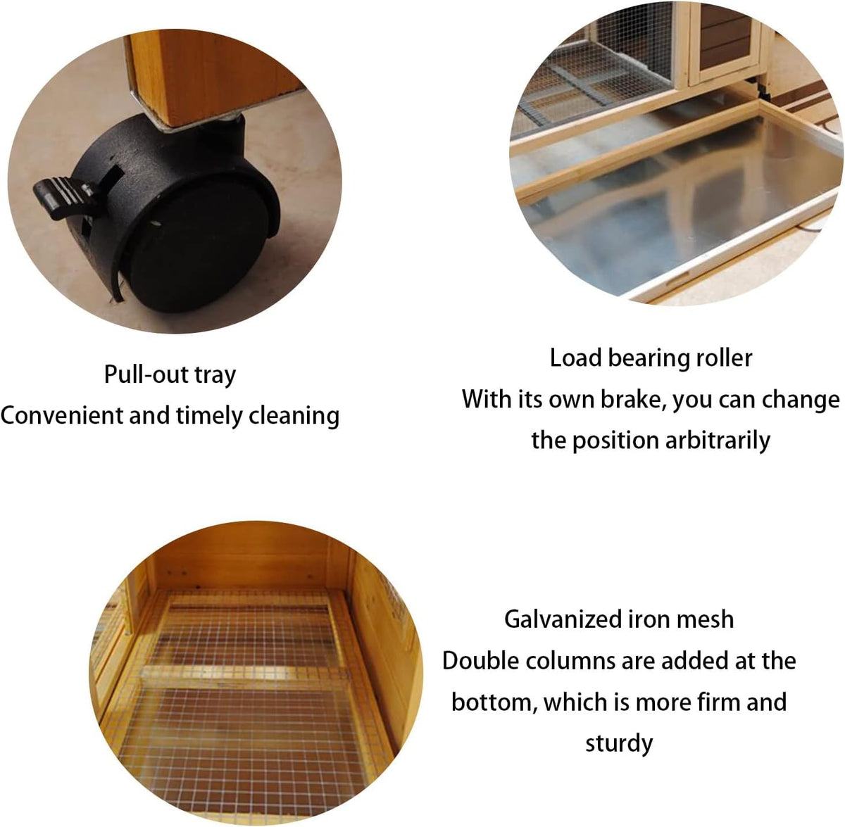 Spacious Pet Villa with Pull-Out Tray for Indoor Breeding,