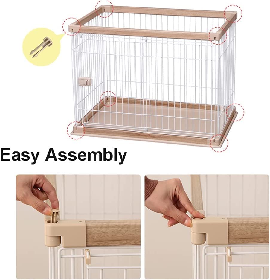 pet Crate Dog Cage Crate, 47" Extra Large Dog Kennels with Safety Doors, Indoor Dog House for Medium Small Dog and Cat for Training