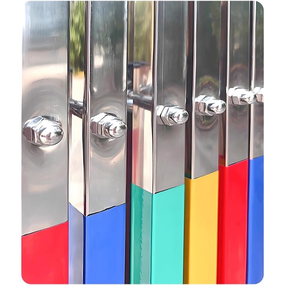 le Expandable Metal Bcade with Casters - Adjustable Safe Ber Gate for Schools Kindergartens and Shopping Malls (1.1x10m) - Portable Crowd Control Solut