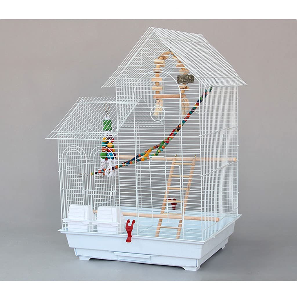 Bird Cages Double Roof Parrot Cage Group Bird Cage Parrot Bird Cage Large, with Feeder Pet Toys, Suitable for Finches and Pigeons Small Parrot Aviary Bird Carr,