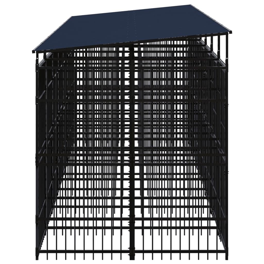 Large Dog Kennel Chicken coopruffland Dog kennelOutdoor Dog Kennel with Roof Steel 138.9 ft虏Suitable for Gardens and courtyards
