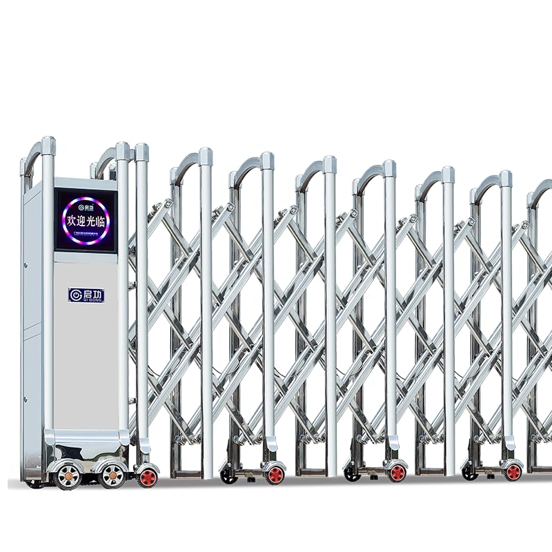 QIGONG Automatic Retractable Gate, Aluminum, Wall Mount, 63x39 Inches, Customized Color, 15 Pounds