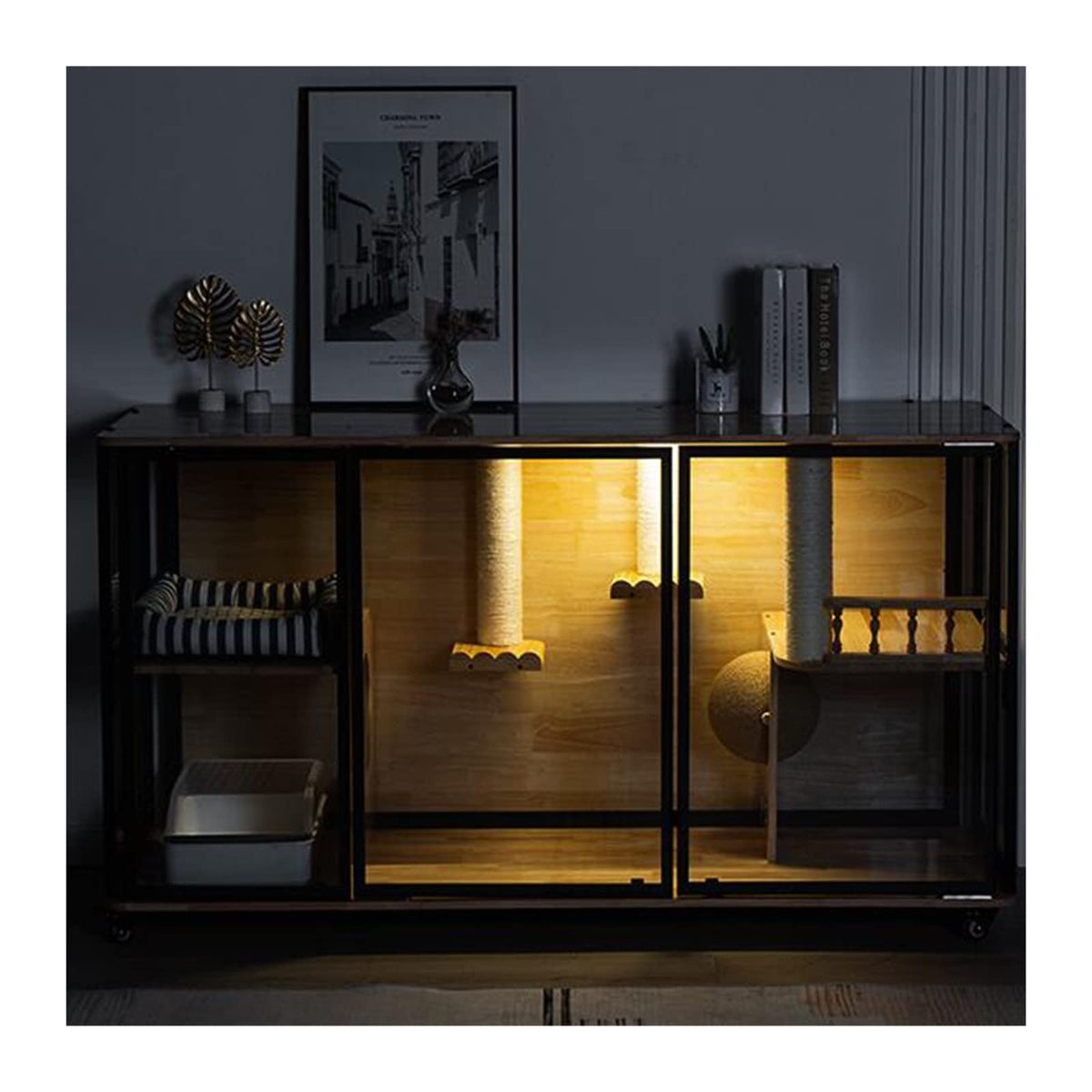 Pet House/Pet Cage Cat Cabinet cat Villa Indoor Home Small cat House Large Space pet Shop cat cage Cat Condo,