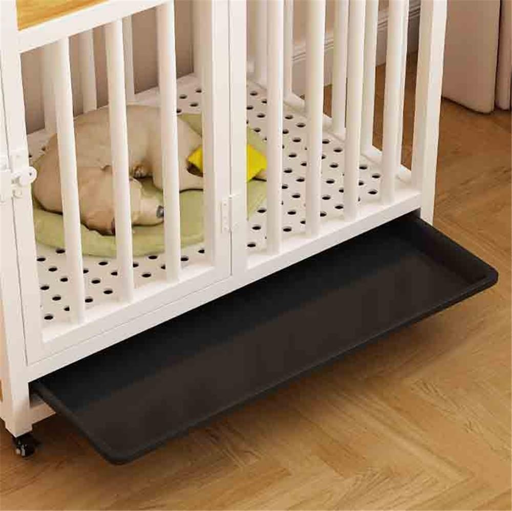 Dog Kennel Large White/Black Steel Square Tube Base Dog Crate Pet Indoor Small & Medium Top with Storage Home Kennel for Home Use(White)