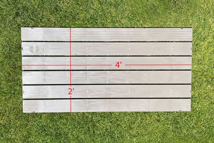 8' X 8' Quick N' Clean Modular Plastic Drain Deck