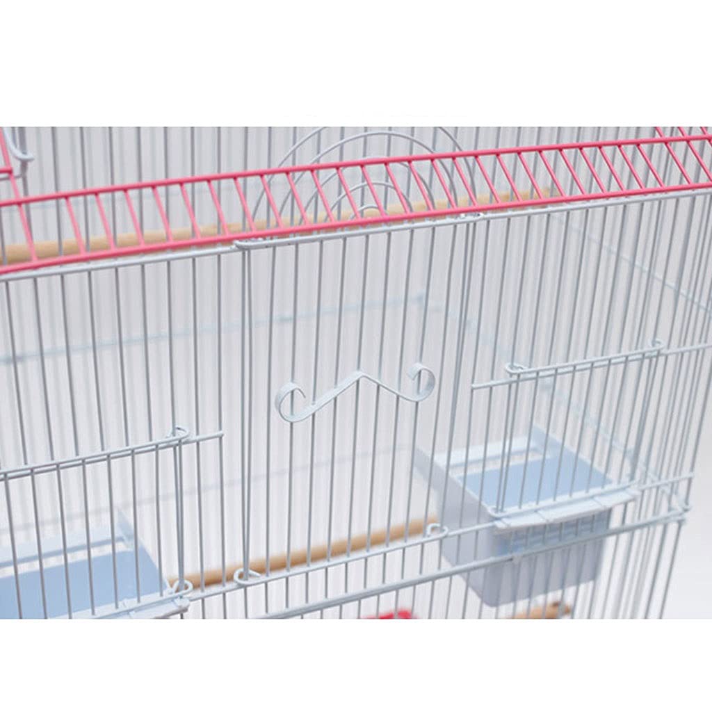 Bird Cage Parakeet Bird Cage Large Stainless Steel Plating Bird Cage Ling Painted Wrought Iron Parrot Cage Suitable for Canary Love Bird Pigeon Pet Suppliesblu,