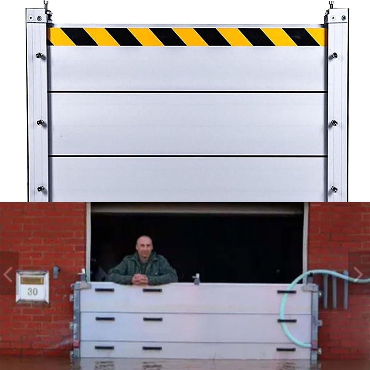 Reusable Metal Aluminum Flood Barriers/Gates for Home Doors, 2ft - 15.7ft Long Flood Prevention Barrier Water Stopper Shield,for Outside/Indoor/Garage Door/Basement/ (Color : L 460cm(15.1ft