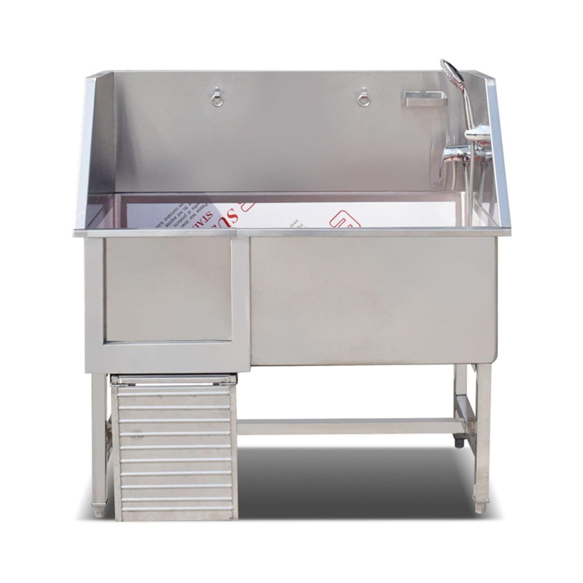 Pet Dog Professional Stainless Steel Grooming Bath Tub,Bathing Station,Large Dog Bathtub with Sliding Door,Washing Sink for Home