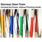 Stainless Steel Retractable Safety Barrier Gate with Wheels for Garages and Schools Multicolor Expandable Barricade Fence (1.5x9m)