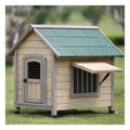 Dog Houses Large Outdoor Solid Wood Dog House Luxury Pet Shelter, Waterproof and Durable Four-Season Pet House, Easy to Install, 4 Sizes (Size : 130x120x110cm)