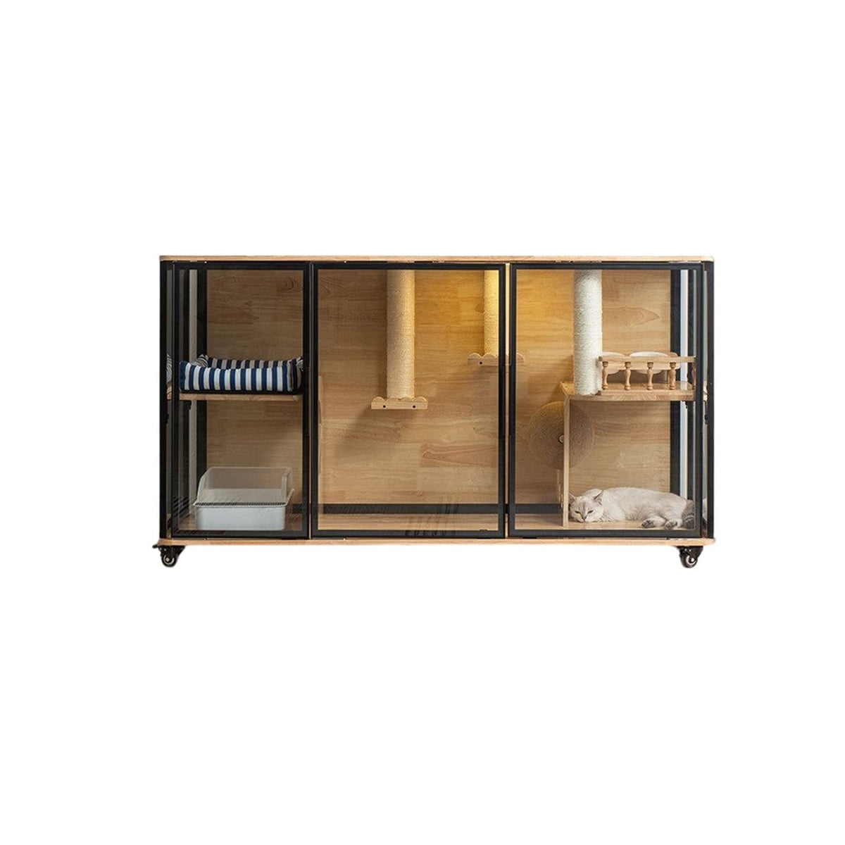 Pet House/Pet Cage Cat Cabinet cat Villa Indoor Home Small cat House Large Space pet Shop cat cage Cat Condo,