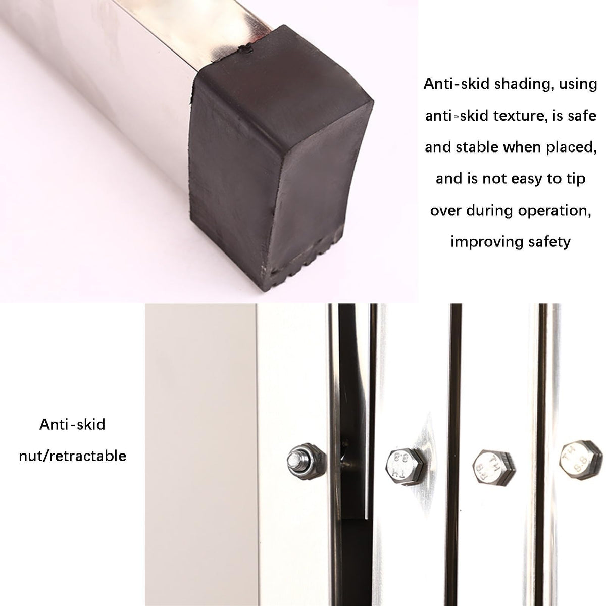 Retractable Stainless Steel Barrier - Waterproof Portable Traffic Control Gate, Adjustable Pet Safety Gate for Outdoor Events, Home Use, Parks & Pet Management