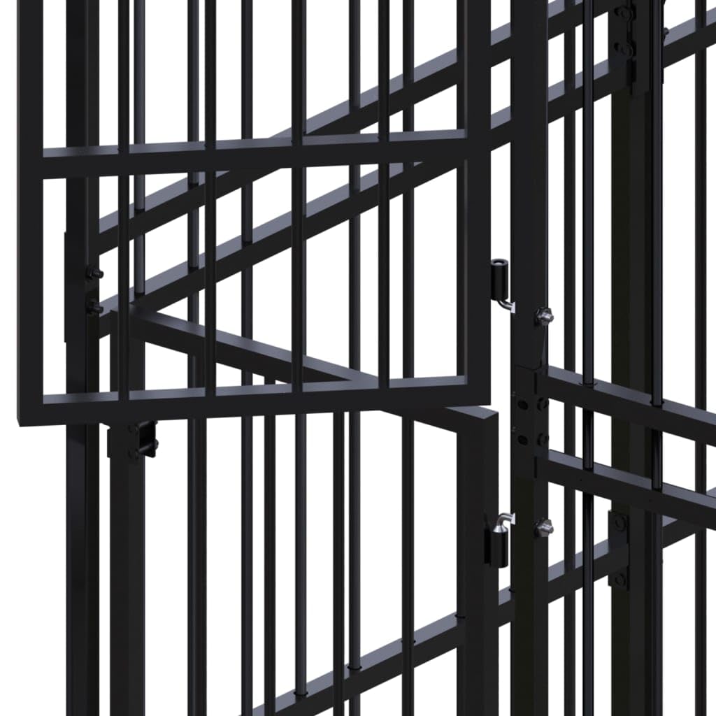 Large Dog Kennel Chicken coopruffland Dog kennelOutdoor Dog Kennel with Roof Steel 138.9 ft虏Suitable for Gardens and courtyards