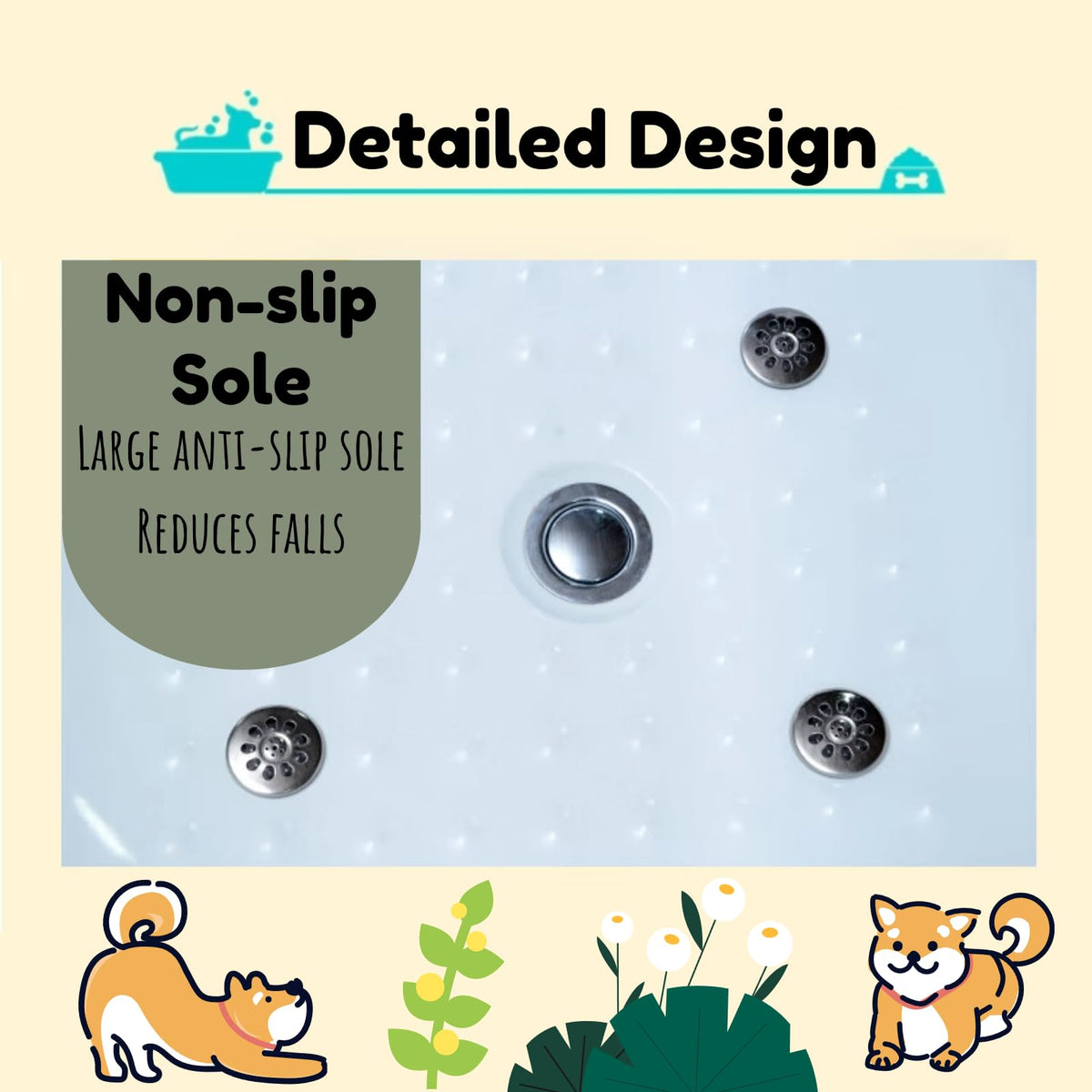 Dog Bathtub, Dog Washing Station for Dog Bath, Portable Dog Washing Station