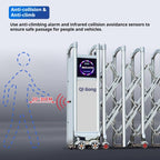 QIGONG Automatic Retractable Gate, Aluminum, Wall Mount, 63x39 Inches, Customized Color, 15 Pounds