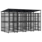 Large Outdoor Dog Kennel, Heavy Duty Powder-Coated Steel Pet Playpen for Backyard, Durable Enclosure for Dogs, Cats and Small Animals, 153.9 x 78.7 x 89.8 Inches