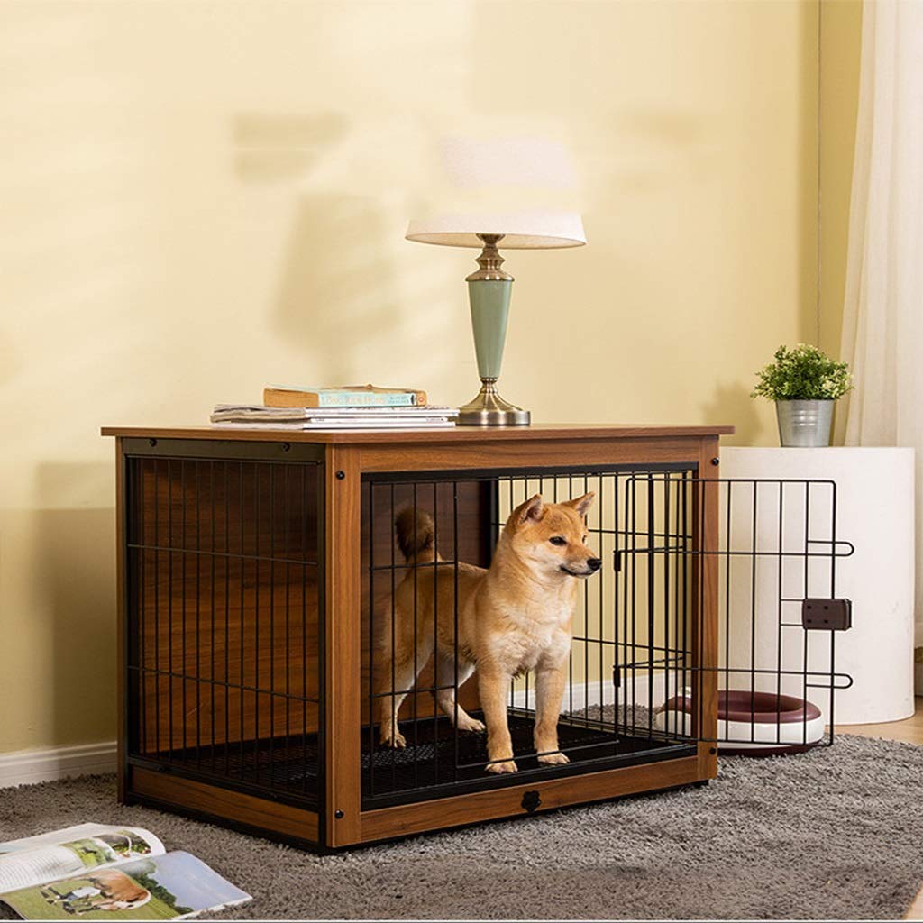 Crate Pet Cage with Crate Cover Pet Dog Cage Indoor Dog Fence Household Dog Bed Cat Rabbit Cage Pet Playpen (Medium)