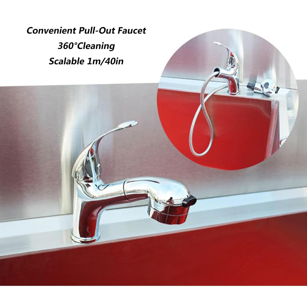 Professional Pet Dog Grooming Tub,Stainless Steel Dog Bathing Station,Washing Sink for Home,Dog Bathtub for Large, Medium & Small Pets,with Faucet,Bathtub for P,Depth 30cm/11.8in-120cm/47.2in