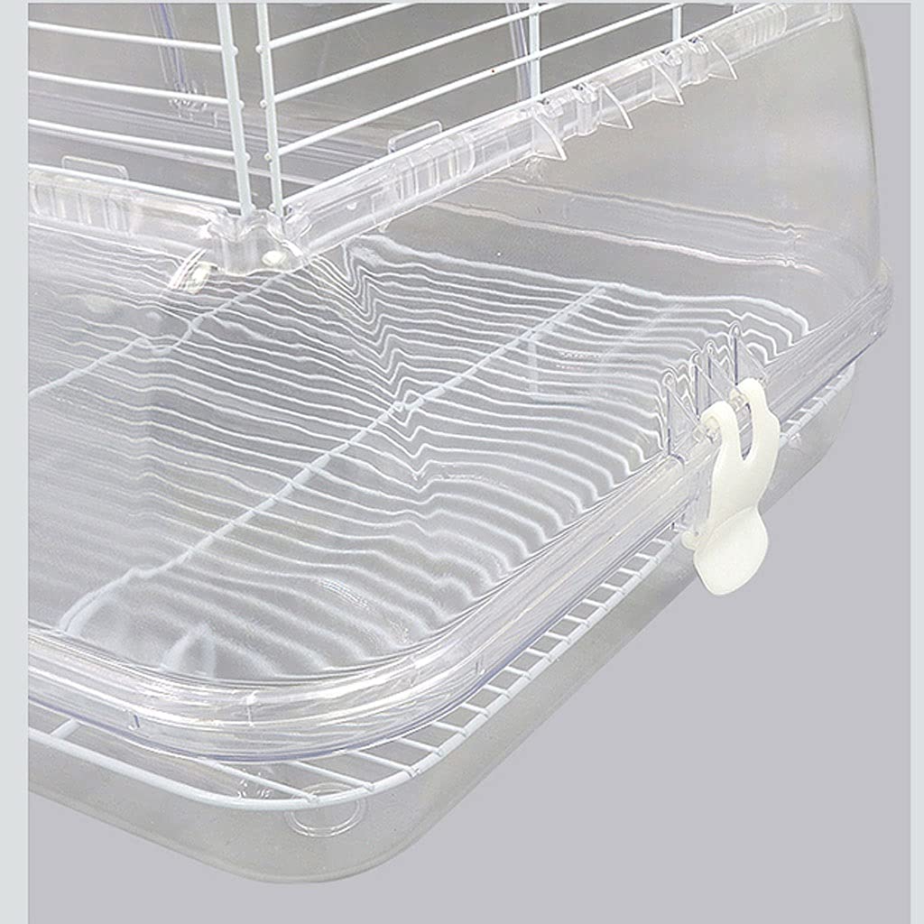 Bird Cage Bird Cage Parrot Cage Large Cage with Food Container Suitable,for Parakeets Canaries Love Birds Small Parrots Transparent Aviary Pet Supplies,