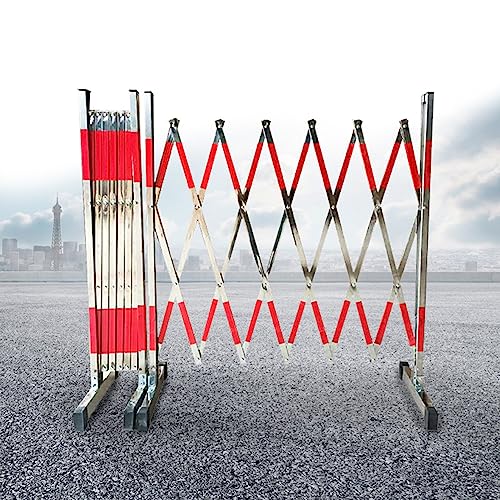 Retractable Stainless Steel Traffic Barrier, Foldable Door with Extendable Metal Posts, Ideal for Garages, Schools, Malls - P-Silver-5m Safety Solution