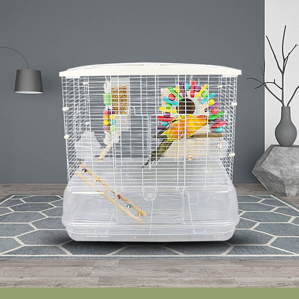 Bird Cage Bird Cage Parrot Cage Large Cage with Food Container Suitable,for Parakeets Canaries Love Birds Small Parrots Transparent Aviary Pet Supplies,
