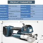 Electric Welding Strapping Machine, 2X4000mAh Rechargeable Battery Powered Welding Strapping Machine for 13-19mm Width PP/PET Strapping Straps(