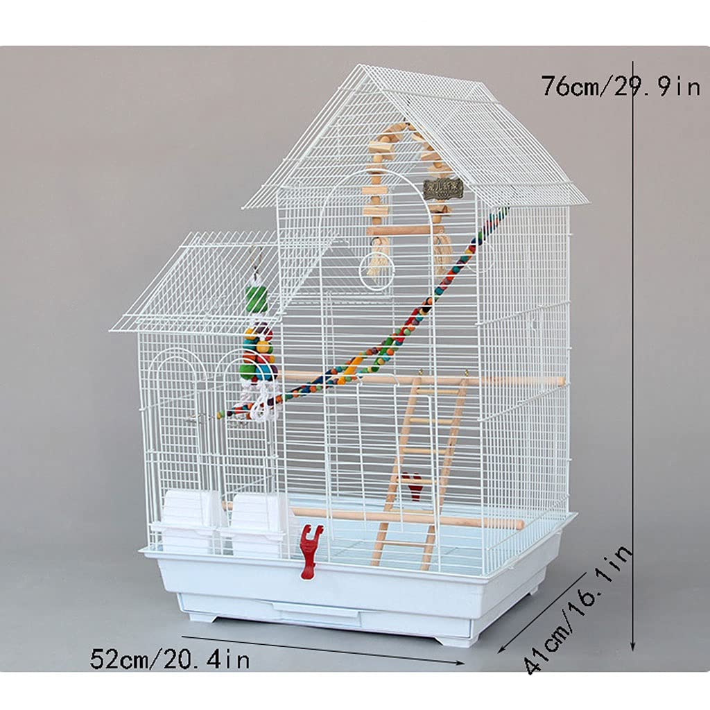 Bird Cages Double Roof Parrot Cage Group Bird Cage Parrot Bird Cage Large, with Feeder Pet Toys, Suitable for Finches and Pigeons Small Parrot Aviary Bird Carr,