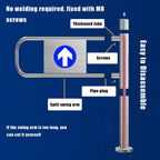 Springloaded Metal Swing Gateautomatic Safety Gate for Markets Librariessecure Access for Pedestrians in Scenic Areas Durable Reliable Design.Right-90×97 Cm