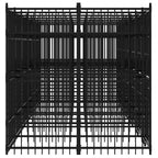 Large Outdoor Dog Kennel, 264.6" L x 75.6" W x 78.7" H Heavy Duty Powder-Coated Steel Dog Run with Lockable Latch, Spacious Metal Pet Playpen Enclosure for Backyards and Patios, Black