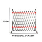 Mobile Stainless Steel Expandable Barrier with Reflective Stripes - Durable Safety Fence for Playgrounds, Parks, Garages - Portable and Easy to Set Up (Blue, 1.2x4.5m)