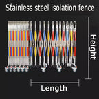 Portable Retractable Traffic Barrier with Wheels - 1.3x7m Expandable Safety Gate for Crowd Control, Event Management, and Secure Area Protection - Flexible Mobile Barrier System