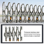 Expandable Security Barricade, Portable Traffic Gate for Driveways, 35.5 Inch High Mobile Folding Fence for Outdoor Road Construction, Silver 8x0.9m