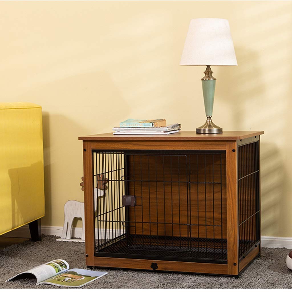 Crate Pet Cage with Crate Cover Pet Dog Cage Indoor Dog Fence Household Dog Bed Cat Rabbit Cage Pet Playpen (Medium)