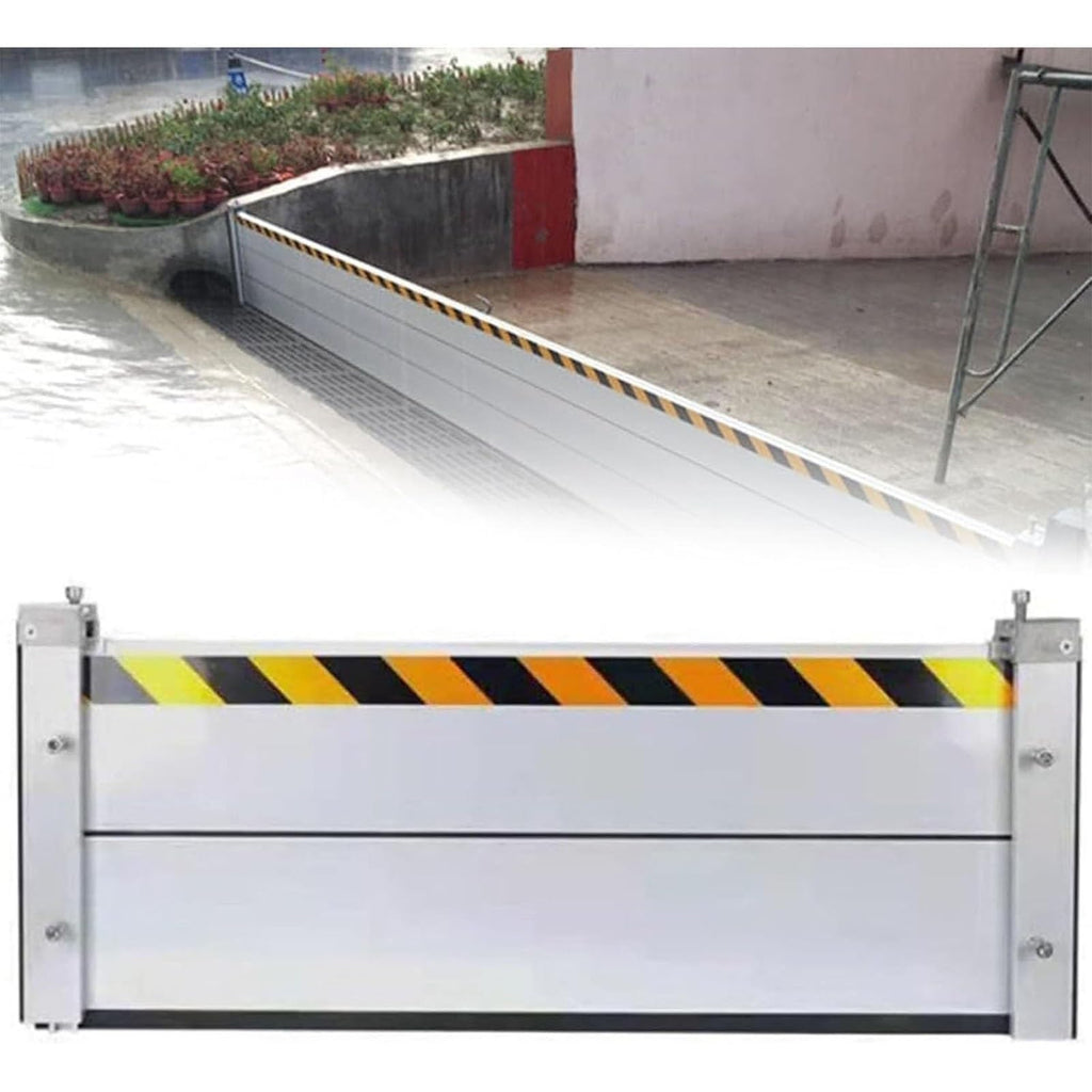 Reusable Metal Aluminum Flood Barriers/Gates for Home Doors, 2ft - 15.7ft Long Flood Prevention Barrier Water Stopper Shield,for Outside/Indoor/Garage Door/Basement/ (Color : L 460cm(15.1ft