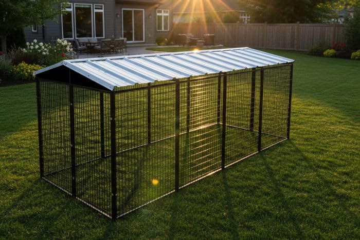 8' X 16' Complete Yard Boss Dog Kennel (Powder-Coated)