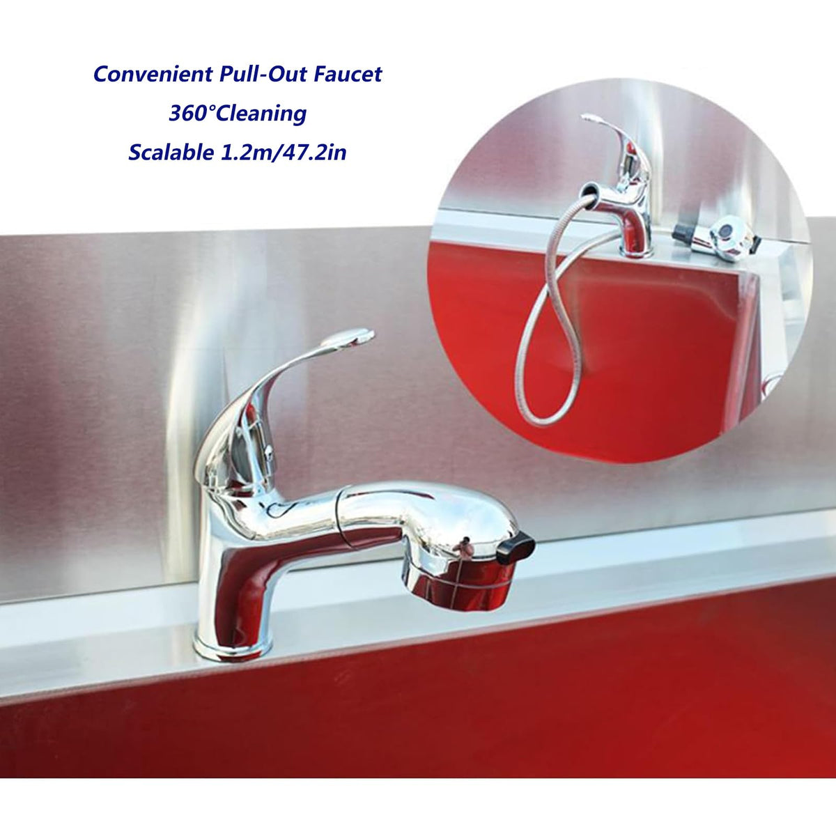 Pet Dog Bathing Station,Dog Grooming Tub,Professional Stainless Steel Dog Washing Station,Dog Bathtub,Washing Sink for Home,Dog Cat Washing Station for Large,Me,Depth 50cm/19.7in-120cm/47.2in
