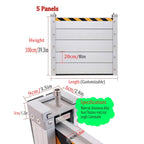 Reusable Metal Aluminum Flood Barriers/Gates for Home Doors, 2ft - 15.7ft Long Flood Prevention Barrier Water Stopper Shield,for Outside/Indoor/Garage Door/Basement/ (Color : L 460cm(15.1ft