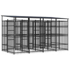 Large Outdoor Dog Kennel, Heavy Duty Powder-Coated Steel Pet Playpen for Backyard, Durable Enclosure for Dogs, Cats and Small Animals, 153.9 x 78.7 x 89.8 Inches
