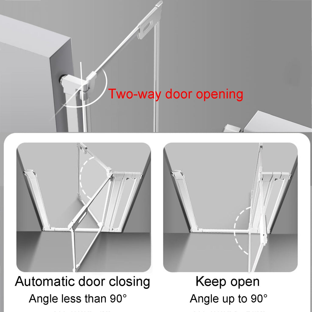 Acrylic Pet Gate - Auto-Close Safety Gate for Stairs & Doorways, Easy Installation with Wall Protectors, Durable, Stylish, Pet-Friendly Barrier