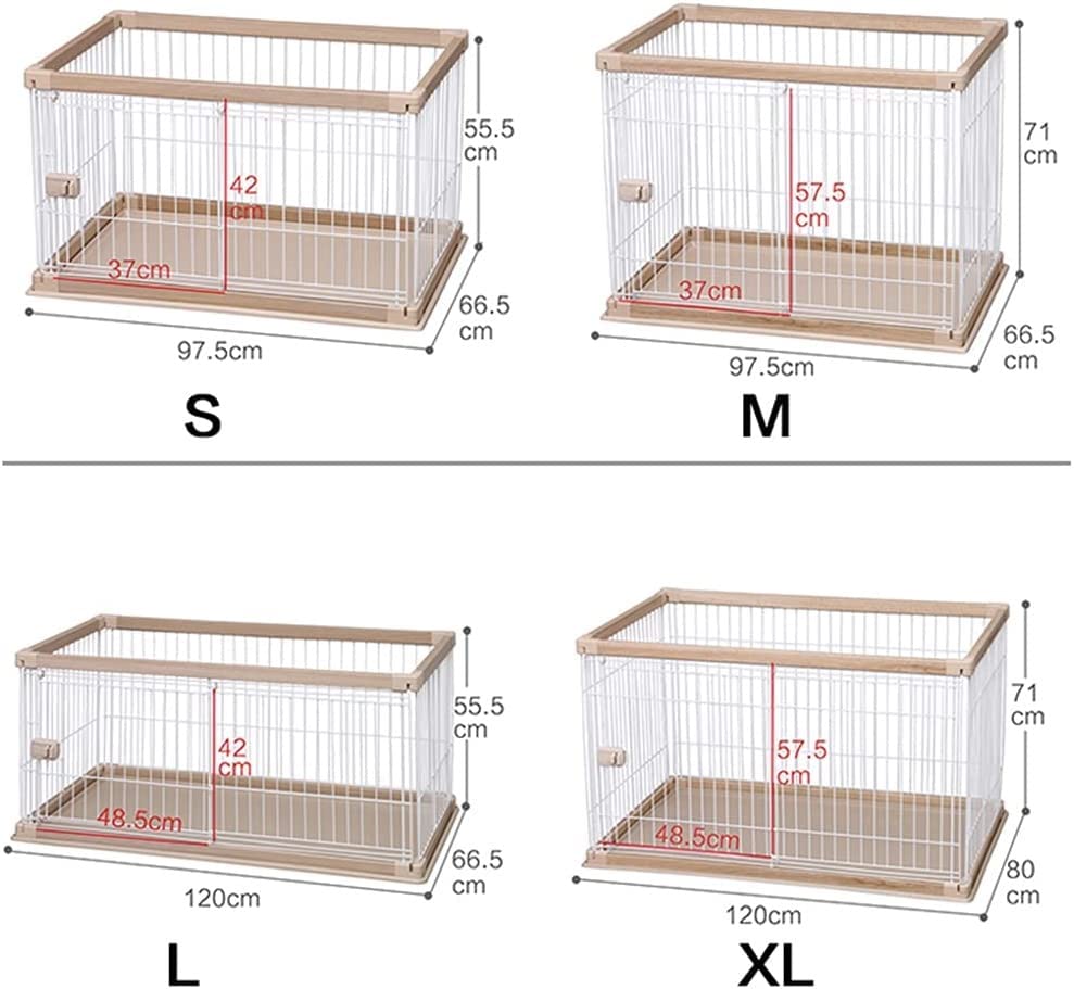 pet Crate Dog Cage Crate, 47" Extra Large Dog Kennels with Safety Doors, Indoor Dog House for Medium Small Dog and Cat for Training