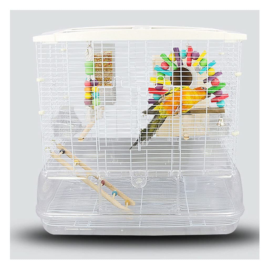 Bird Cage Bird Cage Parrot Cage Large Cage with Food Container Suitable,for Parakeets Canaries Love Birds Small Parrots Transparent Aviary Pet Supplies,