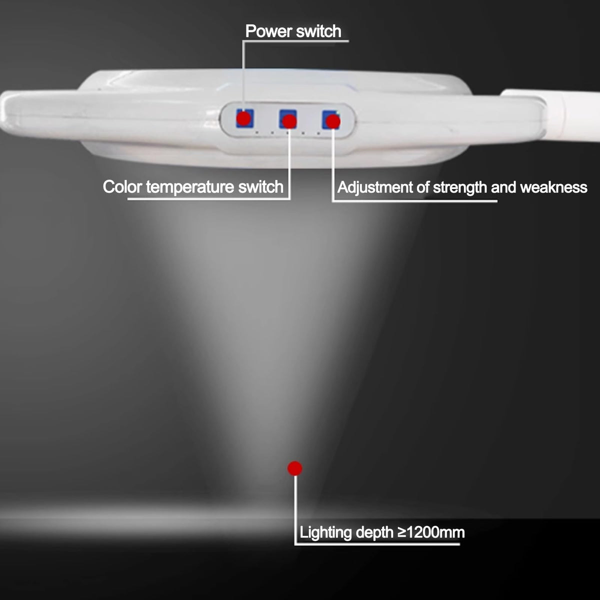 Operating Room Led Examination Lamp, 360 Degree Rotation Hanging Mobile Cold Light Surgical Lamp, Medical Gynecological Examination Lamp, Suitable For Hospitals, Beauty Salons, Pet Hospitals(Ceiling-m