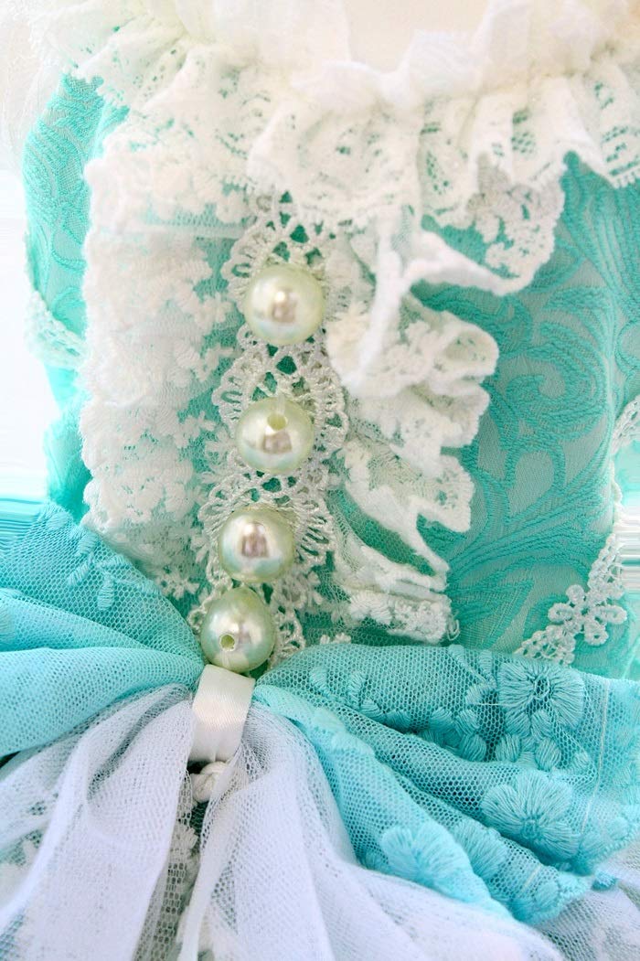Princess Pet Dog Wedding Dress Cats Dress Puppy Skirt Clothes Pet Tutu Skirt Bride Costume Supplies (Size : Large) (XX)